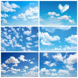 Blue Sky White Cloud Scenery Backdrop Natural Landscape Baby Shower Birthday Party Decor Background for Photography Photo Studio