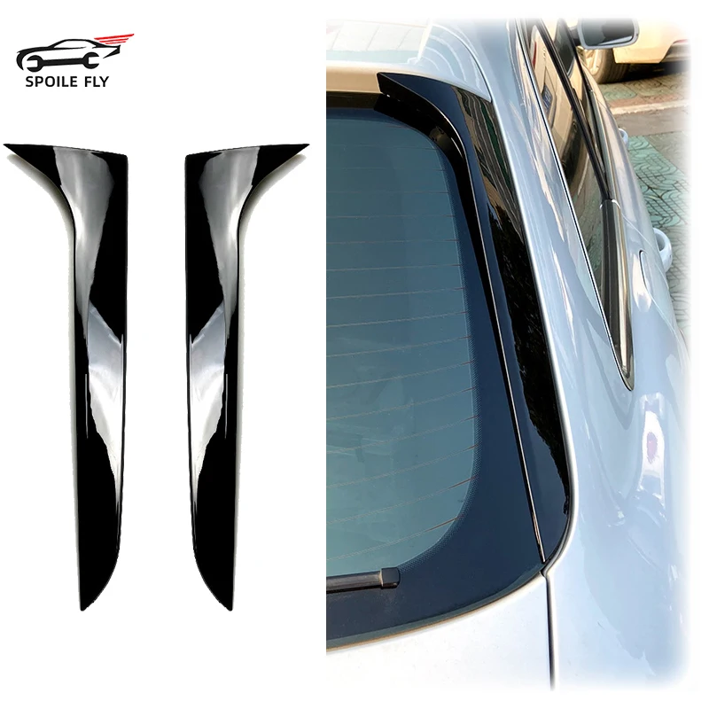 

2009 To 2016 2X For Audi A4 B8 Allroad Avant Rear Side Spoiler Wing Canard Splitter Plastic Rear Window Side ABS By Gloss Black