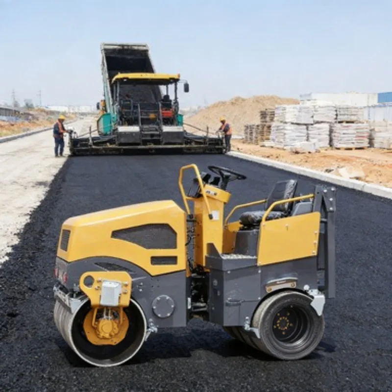 Road Roller Vibratory Compactor Diesel Heavy Duty Asphalt Soil Roller Double Drum Construction Machine
