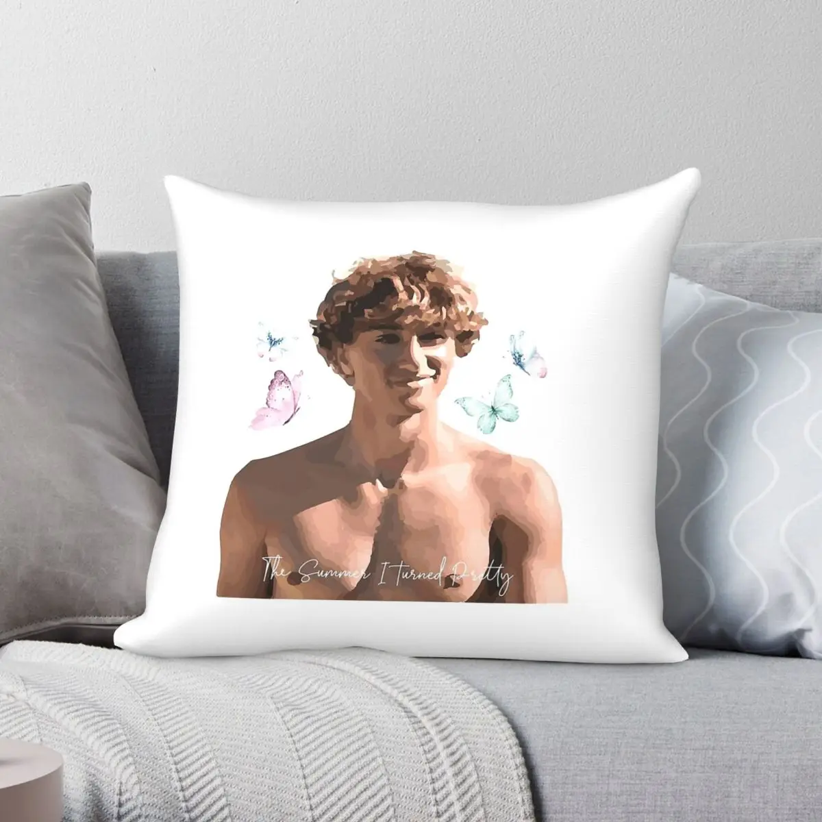 Tsitp Jeremiah Fisher Square Pillowcase Polyester Linen Velvet Pattern Zip Decorative Throw Pillow Case Home Cushion Cover