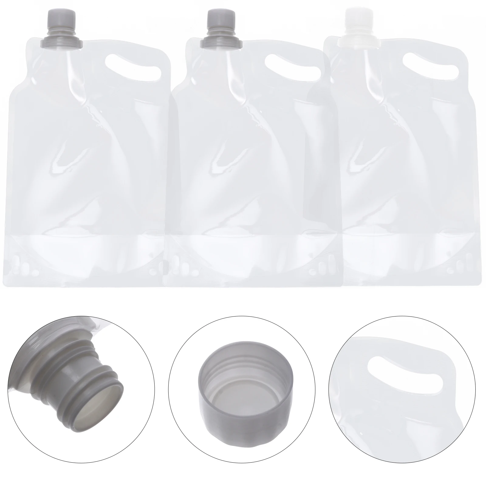 

3 Pcs Multifunctional Water Bottle Collapsable Jug Folding Container Bag Foldable Pa Travel Bottles