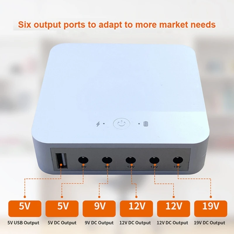 

13200mah USB 5V 9V 12V 19V UPS Battery Backup Uninterruptible Power Supply Box With 5.5x2.5mm Cable for Wireless Router