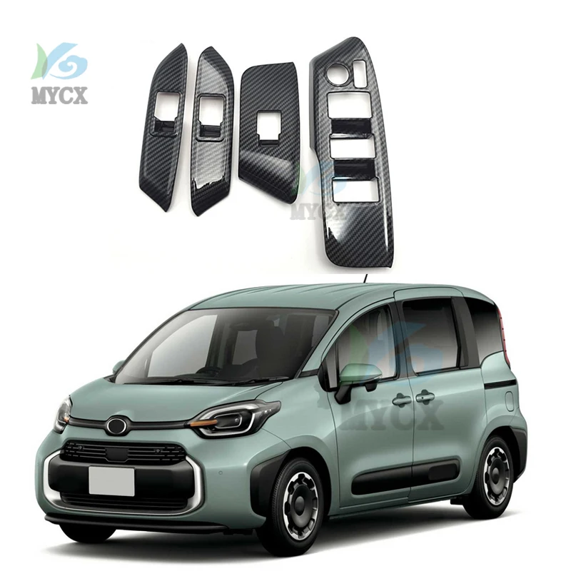 

Для Toyota Sienta 2022 2023, дверная ручка автомобиля, накладка из углеродного волокна/хромированного/черного цвета, автомобильный Стайлинг, внешние детали, аксессуары
