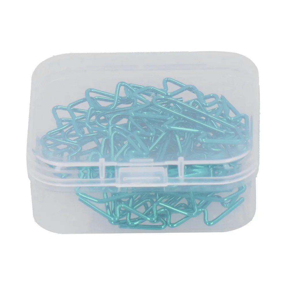 20PCS Tree Shape Mini Paperclip Electroplating Metal Dark Green Iron Paper Clip Fancy Style with Storage Box