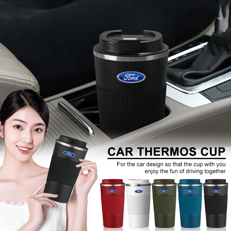 510ml Stainless Steel Coffee Tumbler Thermos Cup Travel Thermal Mug For Ford Fiesta EcoSport Ranger Mondeo Mustang FOCUS 2 3 4