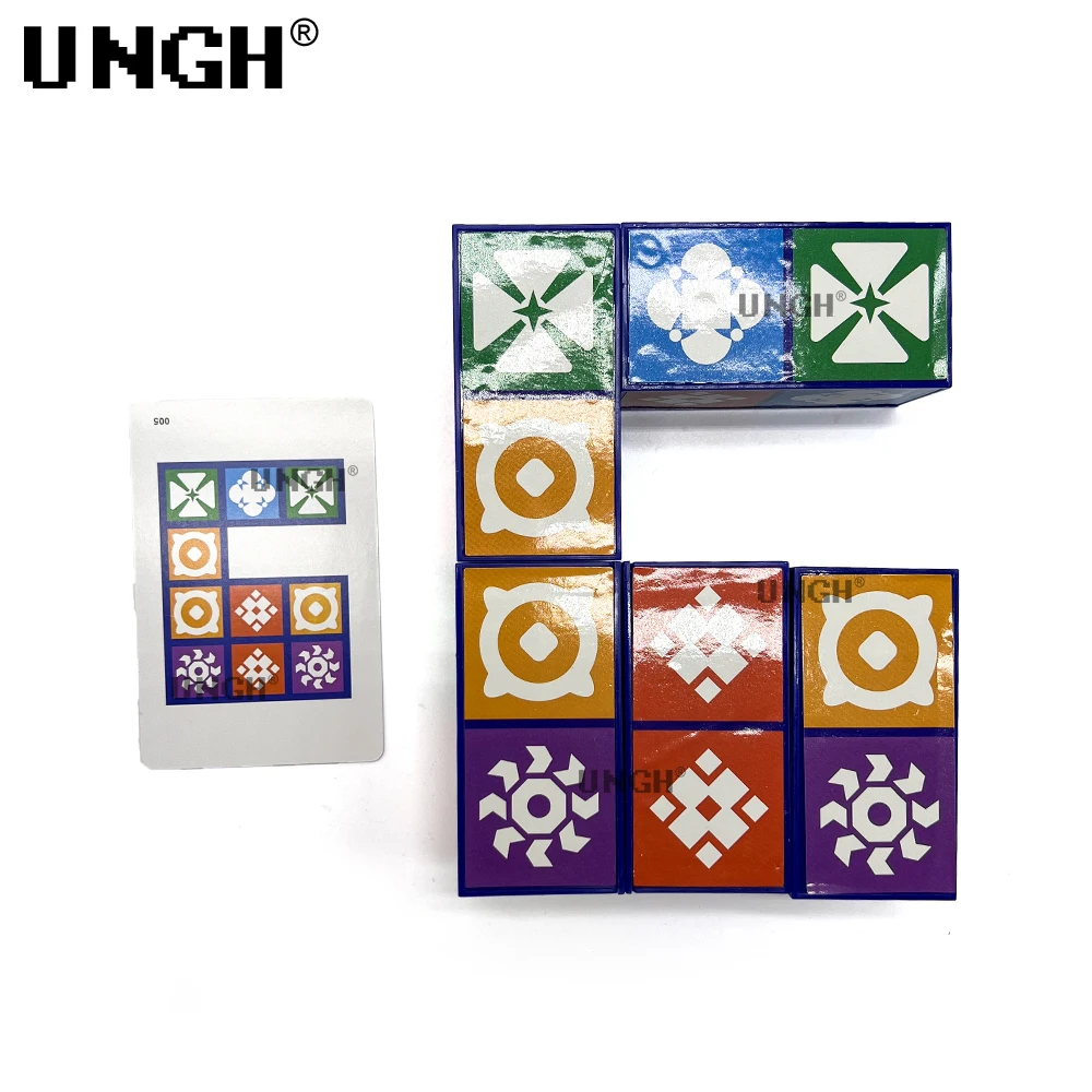 UNGH Uzzle Puzzle Logic Thinking Board Game Matching Blockwork Bundle Fast Paced Puzzle Games Parent Child Interactive Birthday