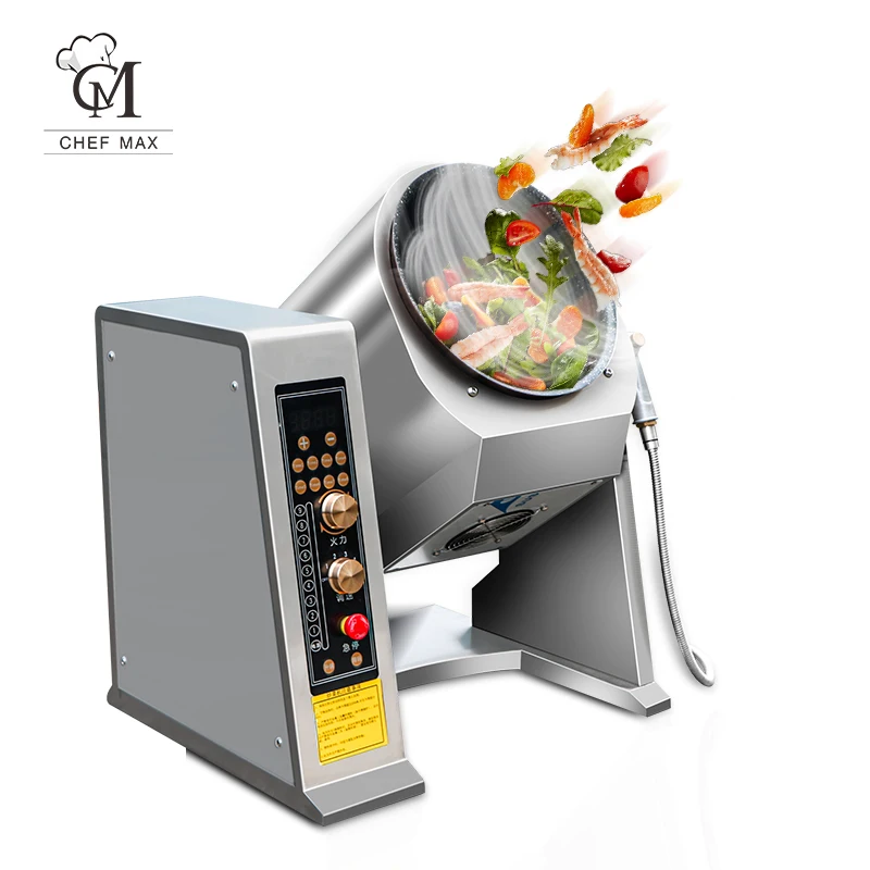 Chefmax Custom 3500W Food Cooker Electric Stir Fry Commercial Machine Automatic Intelligent Cooking Wok Robot Fried Rice Machine