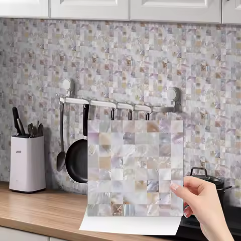 Self-Adhesive Wall Stickers 24Pcs Set, Waterproof PVC Tile Decals for Kitchen Bathroom, Easy Peel &amp; Stick Home Decor