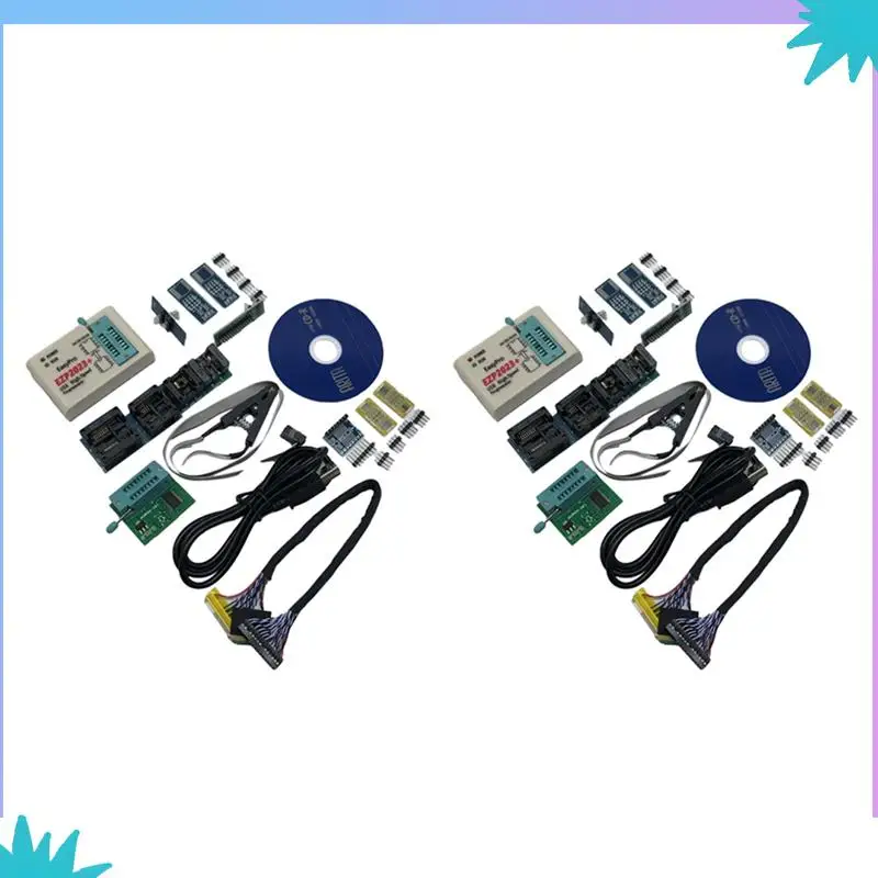 ABZW 2 セット EZP2023 USB SPI プログラマ 12 アダプタサポート 24 25 93 95 EEPROM フラッシュ Bios コンパイラ最高のプログラミング速度