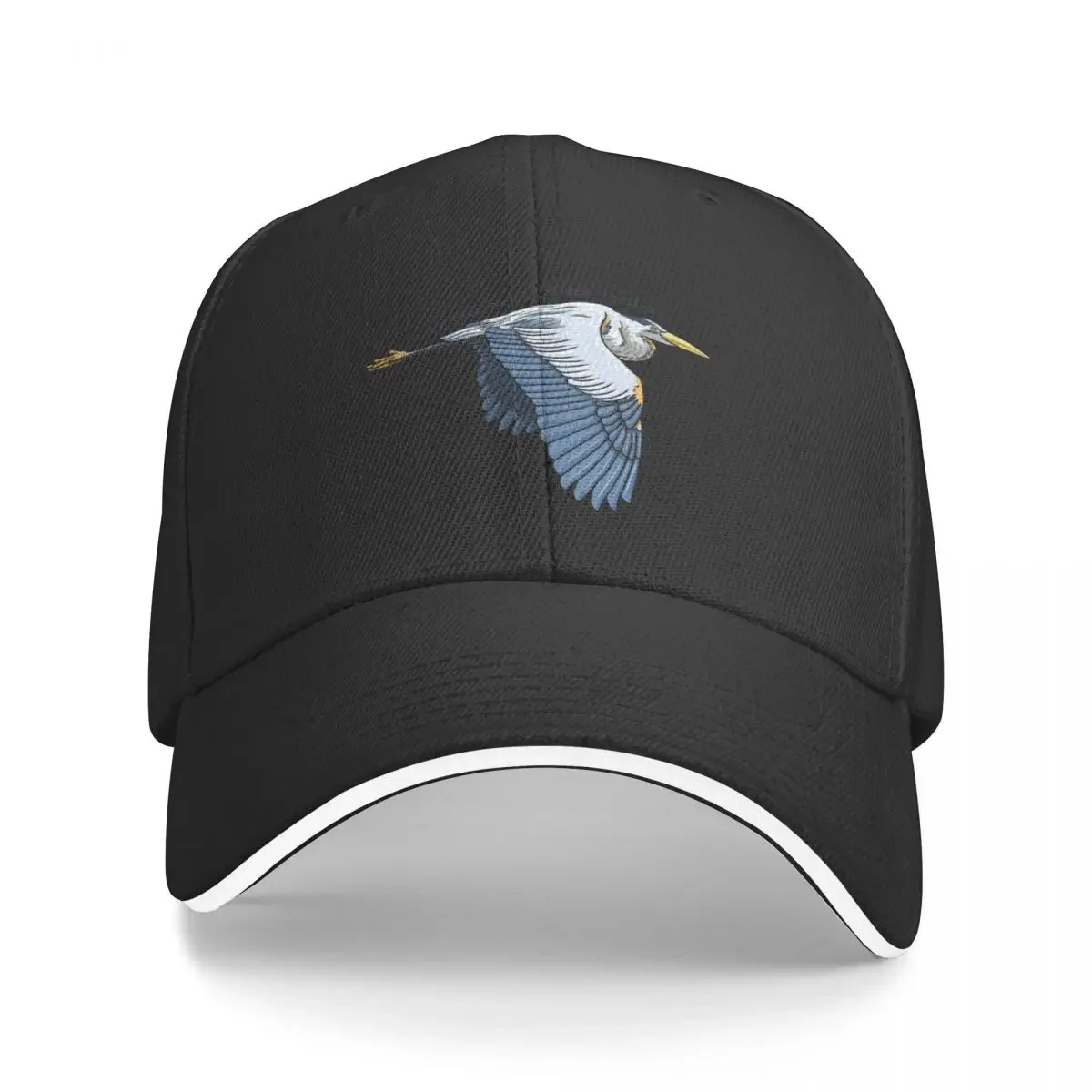 

Great Blue Heron Flying by Woodsmith Baseball Cap Hip Hop Fishing cap Luxury Hat |-F-| Boy Child Women's