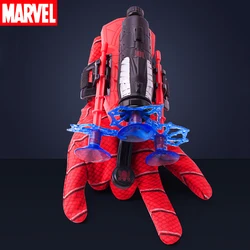 Lanzador de muñeca de Spiderman de Disney genuino, pistola de bala suave de seguridad, juguete de dibujos animados, figura de Anime de Marvel, juguetes de Cosplay, regalo para niños