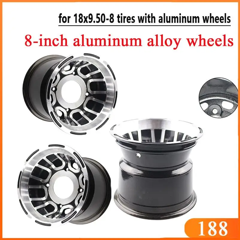 8 Inch 8 inches front and rear wheel hub suitable for Atv quad ATV karting 19x7-8 18x9.50-8 21x7-8 tubeless tire