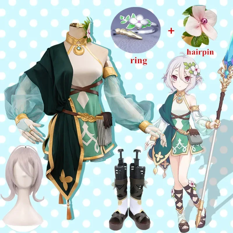 

Princess Connect! Re:Dive Natsume Kokkoro Cosplay Costume Halloween Christmas party costume Full set Halloween wig and shoes