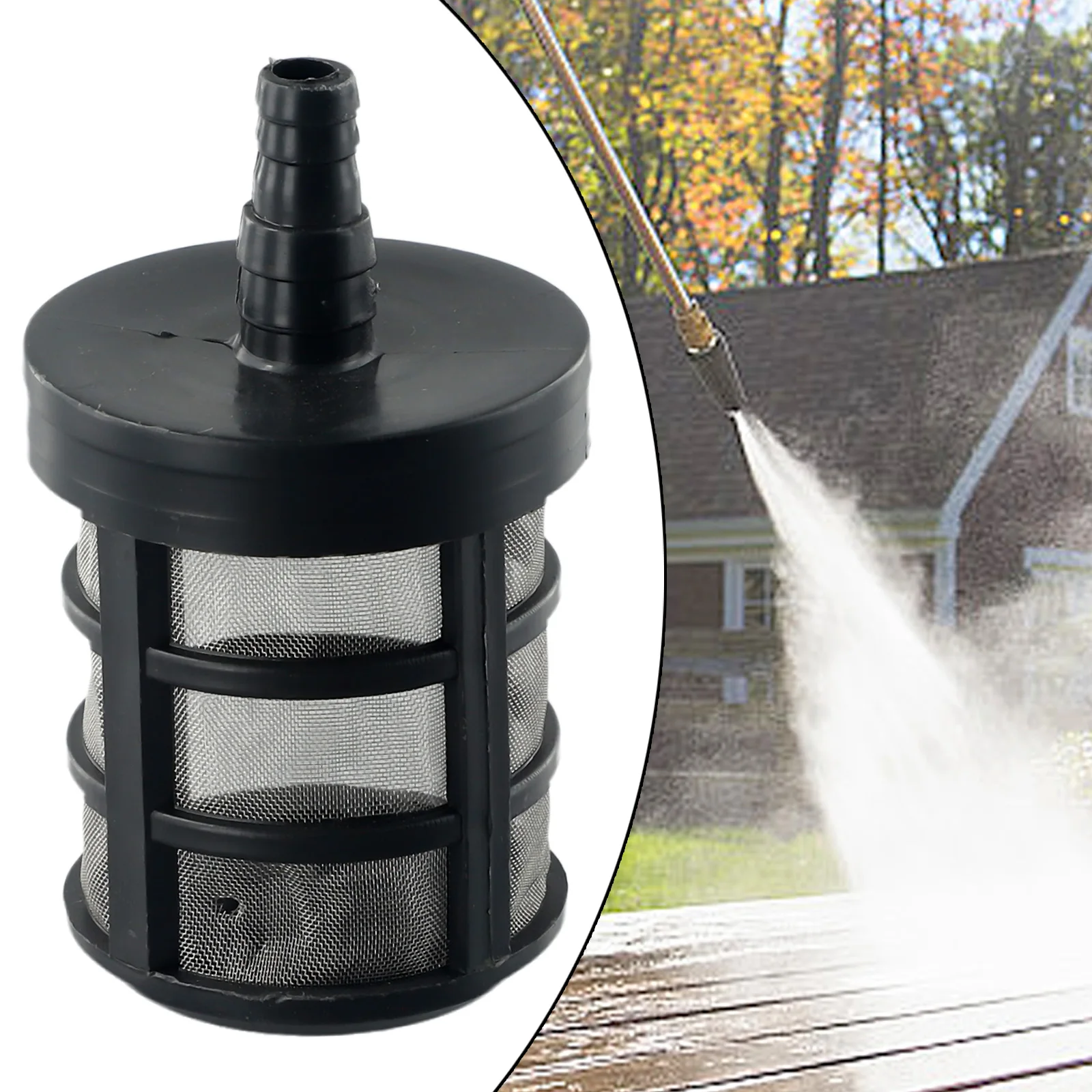 1pcs Filter Joint PP Quick Connect Garden pump Inlet Water Replacement Self-Priming Stainless Steel Mesh Washer