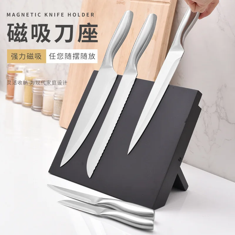 

Foldable Magnetic Knife Rack - Bamboo Holder for Kitchen, Wall Mount & Countertop (Home/Restaurant Use)​