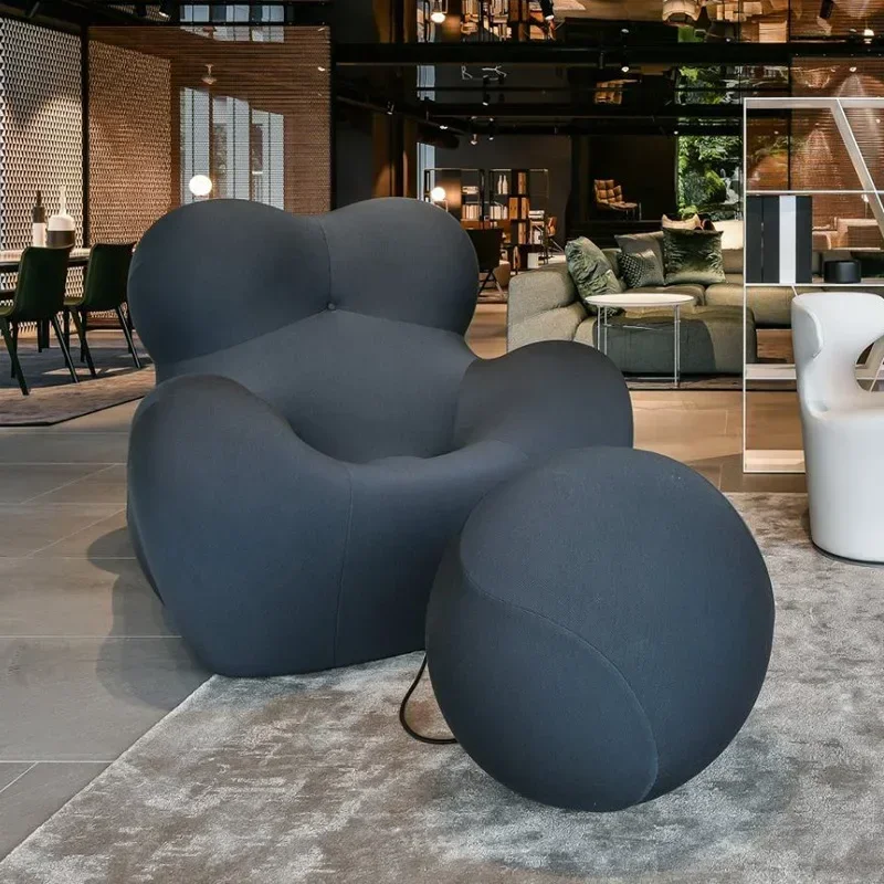 Sofá de ocio para una sola persona, tela tejida, moderno, creativo, Irregular, balcón, dormitorio, sala de estar