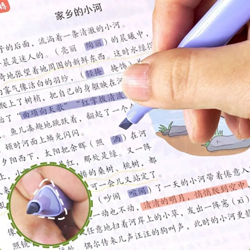 

4PCS/Set New Fragrant Highlighter Pen Eye Protection Painting Graffiti Fluorescent Pen Large Capacity Journal Pen Back To School