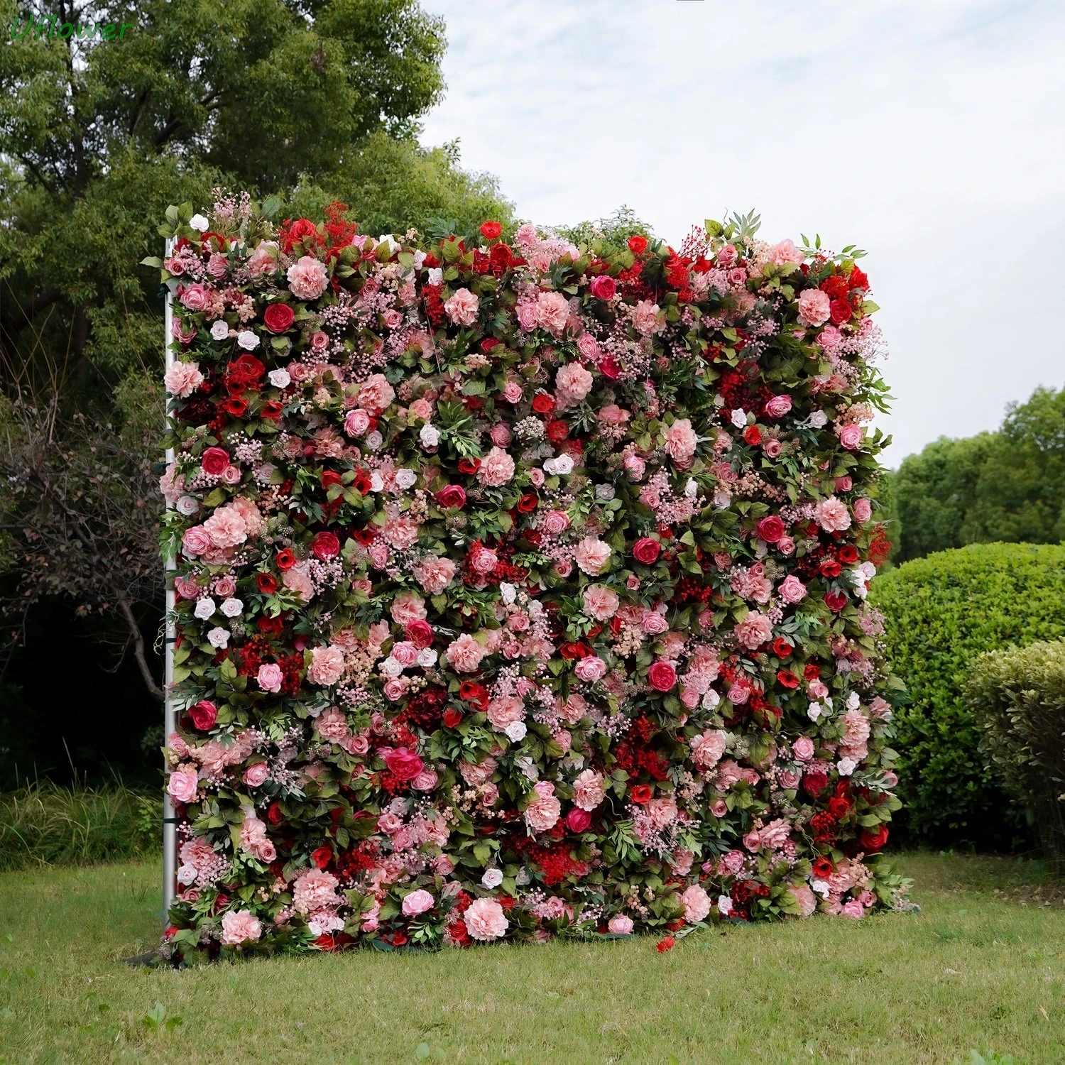 

Настенный искусственный цветок печати, зеленый тканевый цветочный фон-зана для свадебного мероприятия, декор для вечеринки