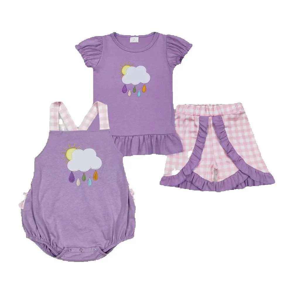 

Baby Girls Rainy Ruffle Rompers Sibling Summer Outfits Clothes Sets