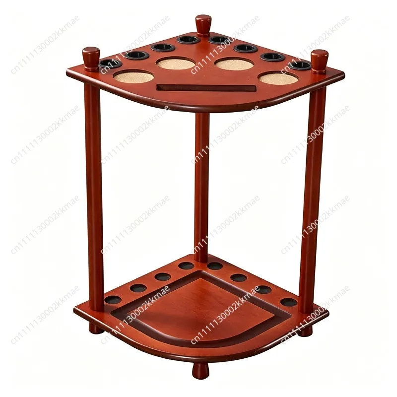 New Solid Wood Cue Holder 8 Bar Floor Standing Pool 8 Hole Fan Cue Holder Multicolor