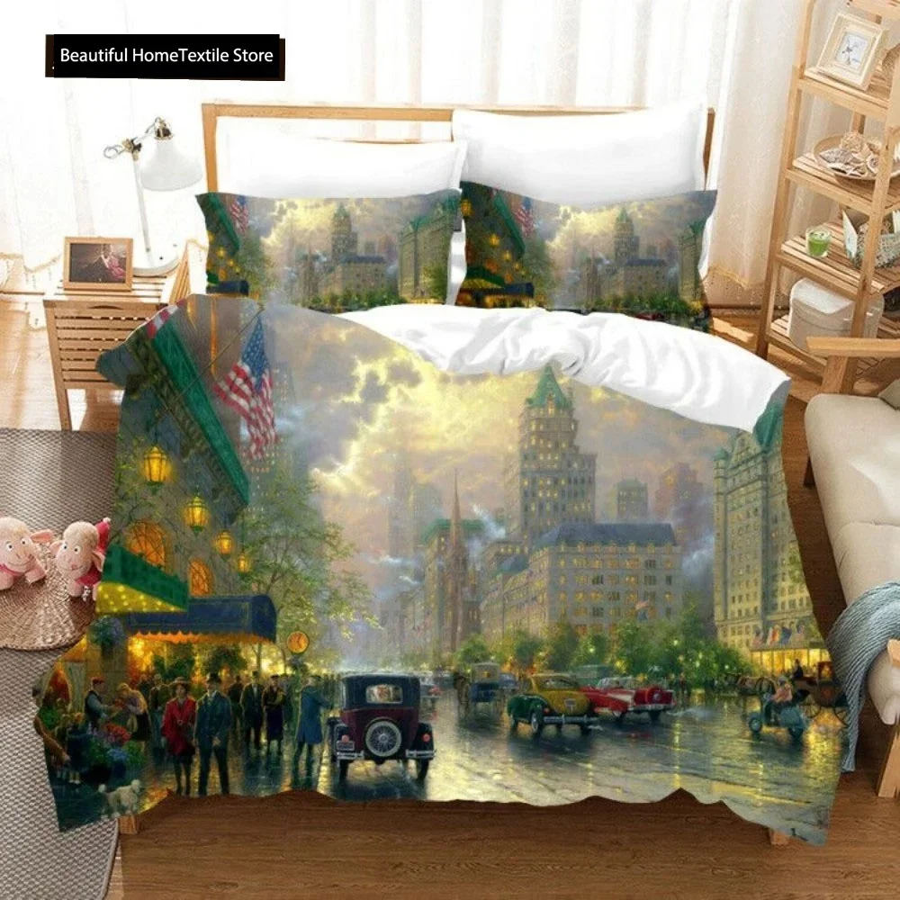 

Oil Painting Van Gogh Star Sky 3D NEW Duvet Cover Pillowcase Bedding Set Adult Boy Girl Bedroom Decoration Single Double Large