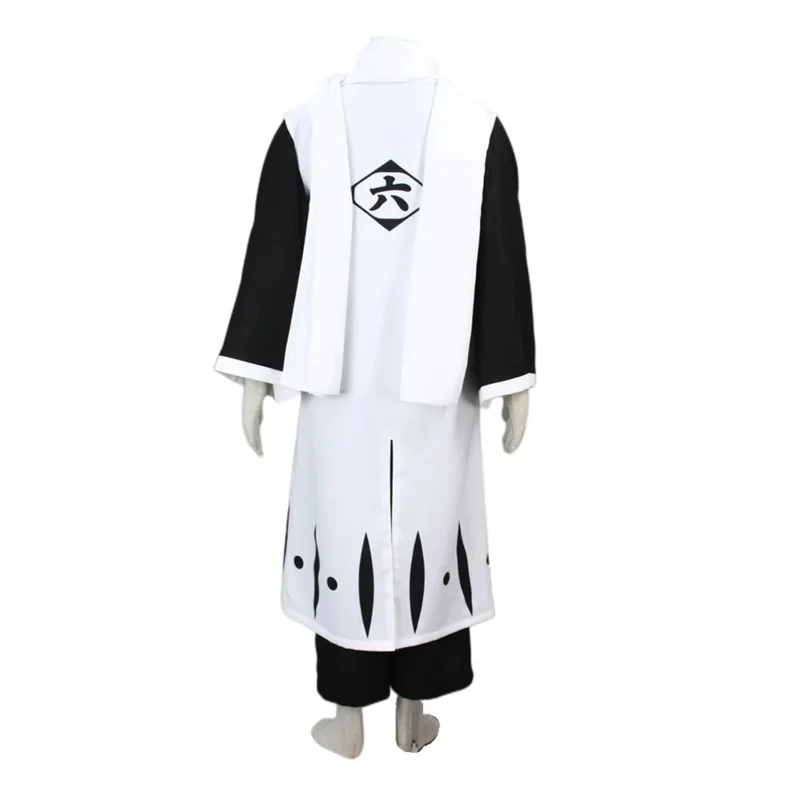 Anime Bleach 6.a División capitán Kuchiki Byakuya Cosplay disfraz uniforme tipo kimono traje ropa de Halloween para hombres XC123