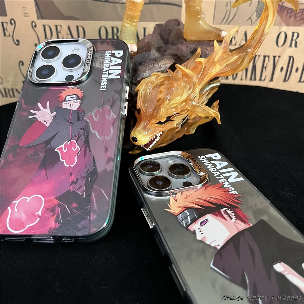 اليابان أنيمي ناروتو Akatsuki الألم جراب هاتف آيفون 12 13 14 15 16 برو ماكس 16pro 15pro 14pro ناروتو ياهيكو غطاء حالات #6