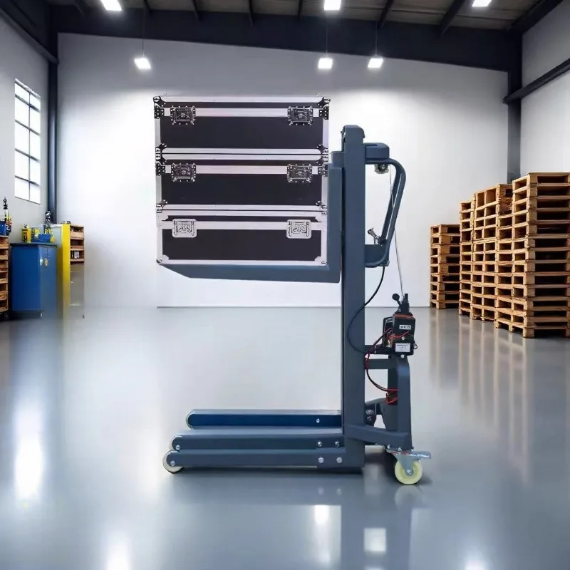 

Small Electric Forklift Truck 300kg 16M High Lift Platform for Warehouse Home Storage Stage Lighting Speaker Moving