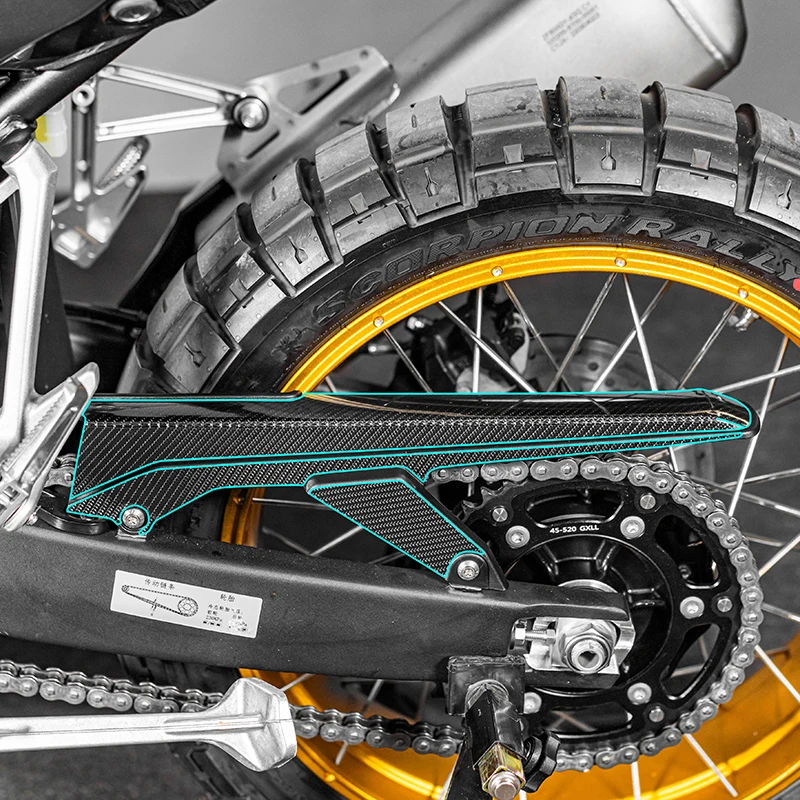 ل Kove 800X دراجة نارية 5D ألياف الكربون حماية كامل الجسم التفاف الفيلم-ملصقات مقاومة للماء المضادة للخدش أجزاء موتو وزارة الدفاع #2