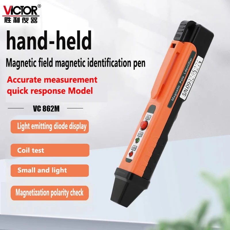 Victor VC862M Magnetic Pole Pen  Detection Pen Magnetic NS Pole Test Pen Magnetic Field Testing Instrument tool