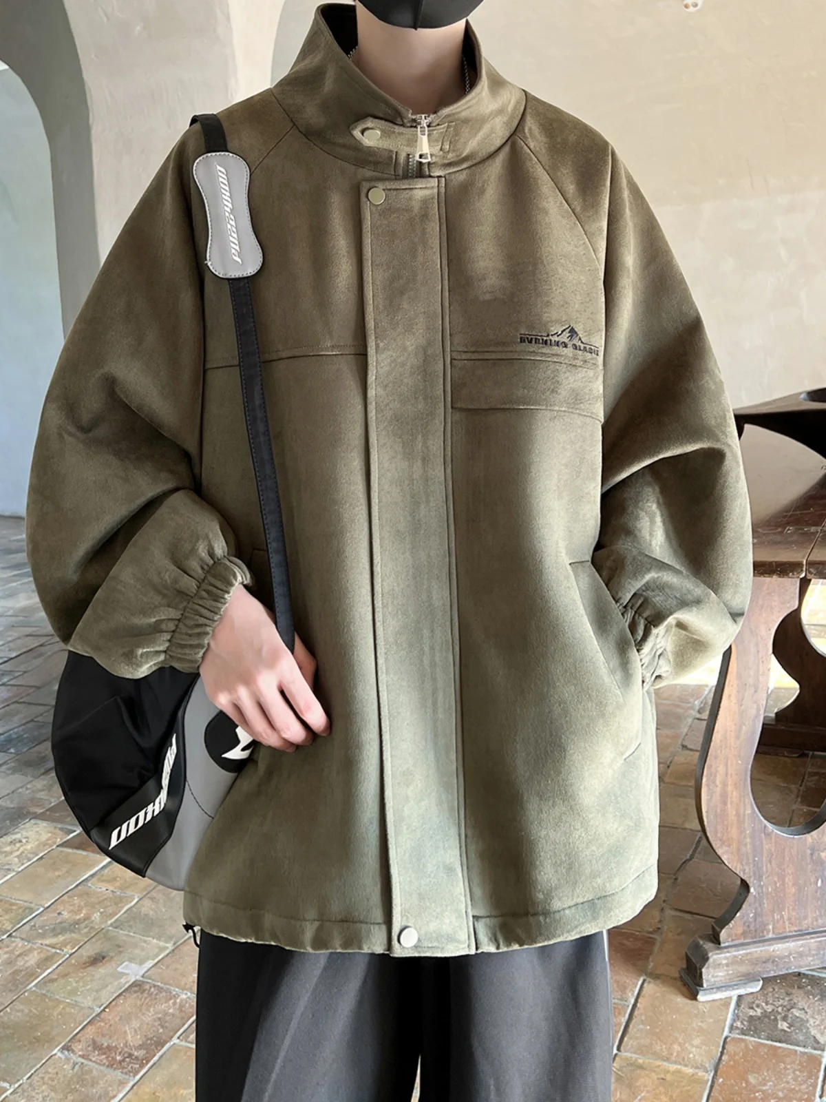 

Retro American Suede Jaet Men's Spring Autumn Casual Hip Hop High End Feeling Teenagers Hong Kong Sle Leisure Jaet