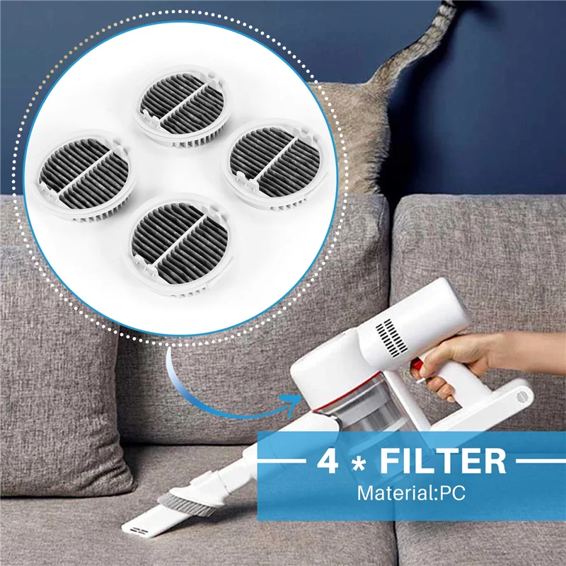 4 pezzi filtro Hepa per Xiaomi Roidmi Wireless F8 Smart aspirapolvere portatile sostituzione efficiente filtri Hepa parti Xcqlx01Rm