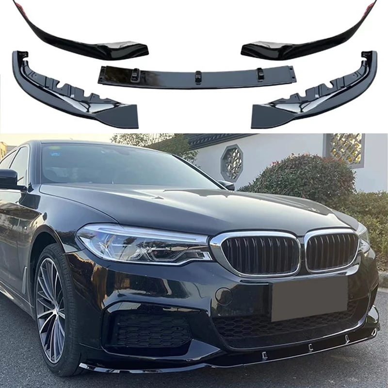 

For BMW 5 Series G30 G38 front bumper lip and chin protection diffuser cover deflector body sports modification kit 2018 19 2020