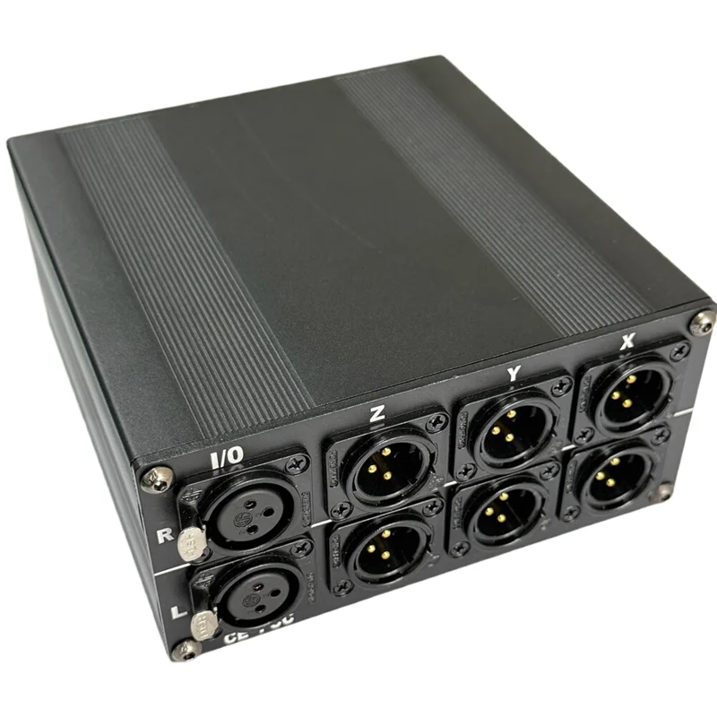 FORW-XLR 3-Male 1-Female 3-Way Stereo Audio Switcher 3 In 1 Out Or 1 In 3 Out Passive Splitter Box Selector