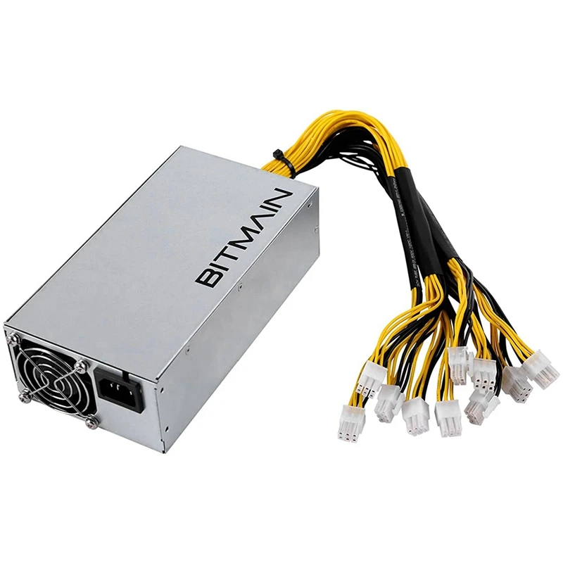 

Retail APW7 1800W Power Supply Mining PSU For Bitmain Antminer S9/L3+/A6/A7/R4/S7/E9 With 10X PCI-E 6Pin Connectors