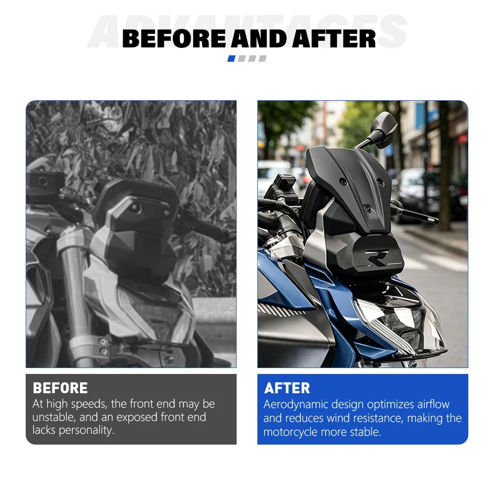 Mini Windshield Windscreen For BMW R 1300 R R1300R R1300 R 2025- Accessories  Motorcycle Front ABS Fly Screen Deflector Fairing