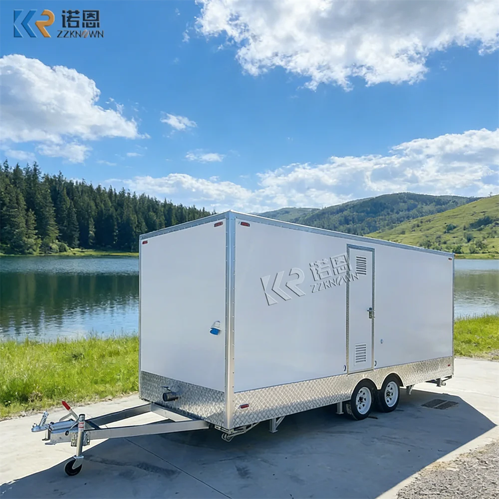 Eco Friendly Mobile Washroom Trailer Public Park Portable Bathroom Cabin Hygienic Restroom Trailer for park events