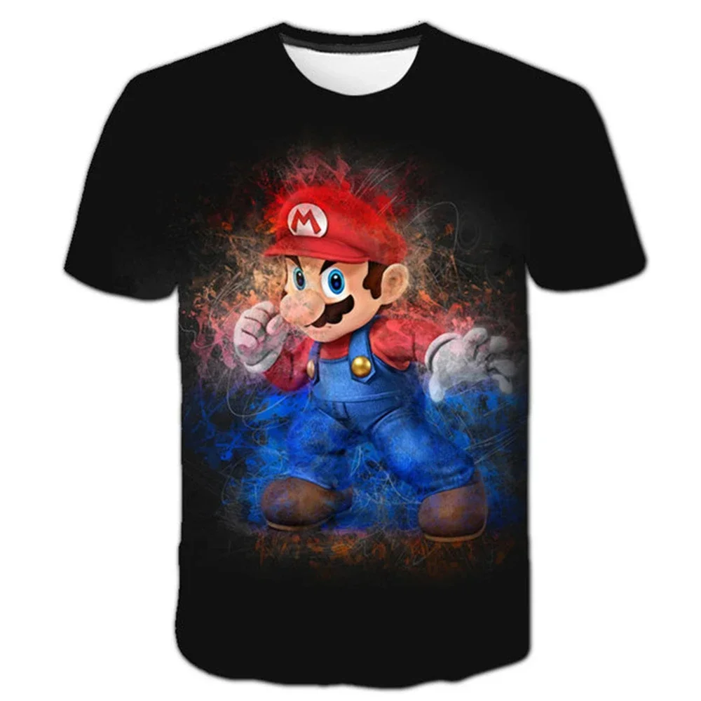 Super Marios T-shirt Boys Cartoon Top T-shirt Boys Baby T-shirt Children's Summer Short sleeved Children's Clothes Set