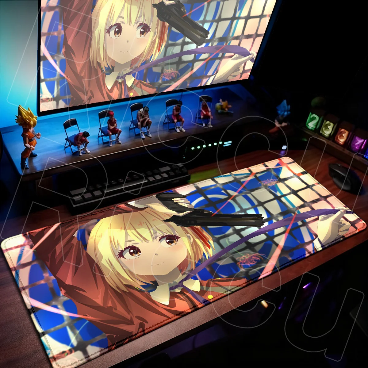 E-sport Gamer Keyboard Desktop Rug Office Accessories Lycoris Recoil Cute Girl Inoue Takina Mousepad HD Printing Extended Carpet