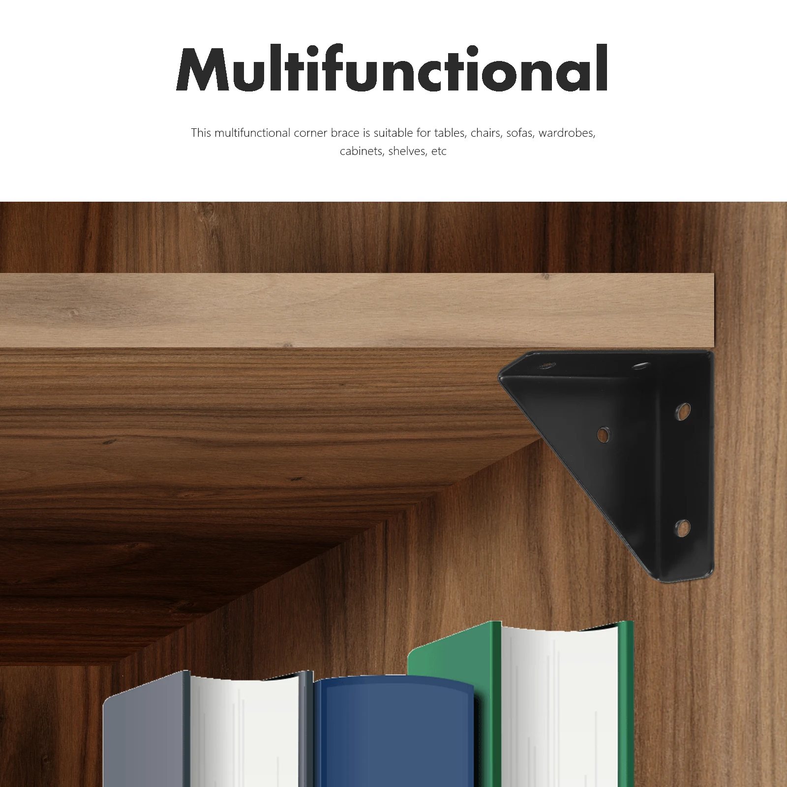 

1Set Corner Support Brackets Iron 90 Degree Bracket for Cabinet Furniture Stability Heavy Duty Angle Braces Hardware Fixing