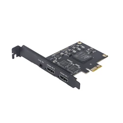 UNISHEEN Linux HDMI 1080p PCIe OBS Vmix Wirecast Streaming 2 Channel 60fps Broadcast PCI Express HD Video Capture Card Box
