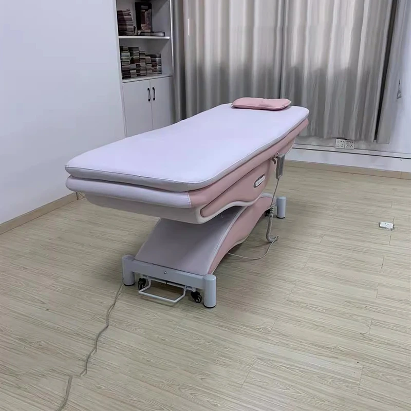 

Pink Table Massage Sheets Stretcher Lash Furniture Spa Electric Chair Professional Mattress Foot Lettino Estetista Massager Bed