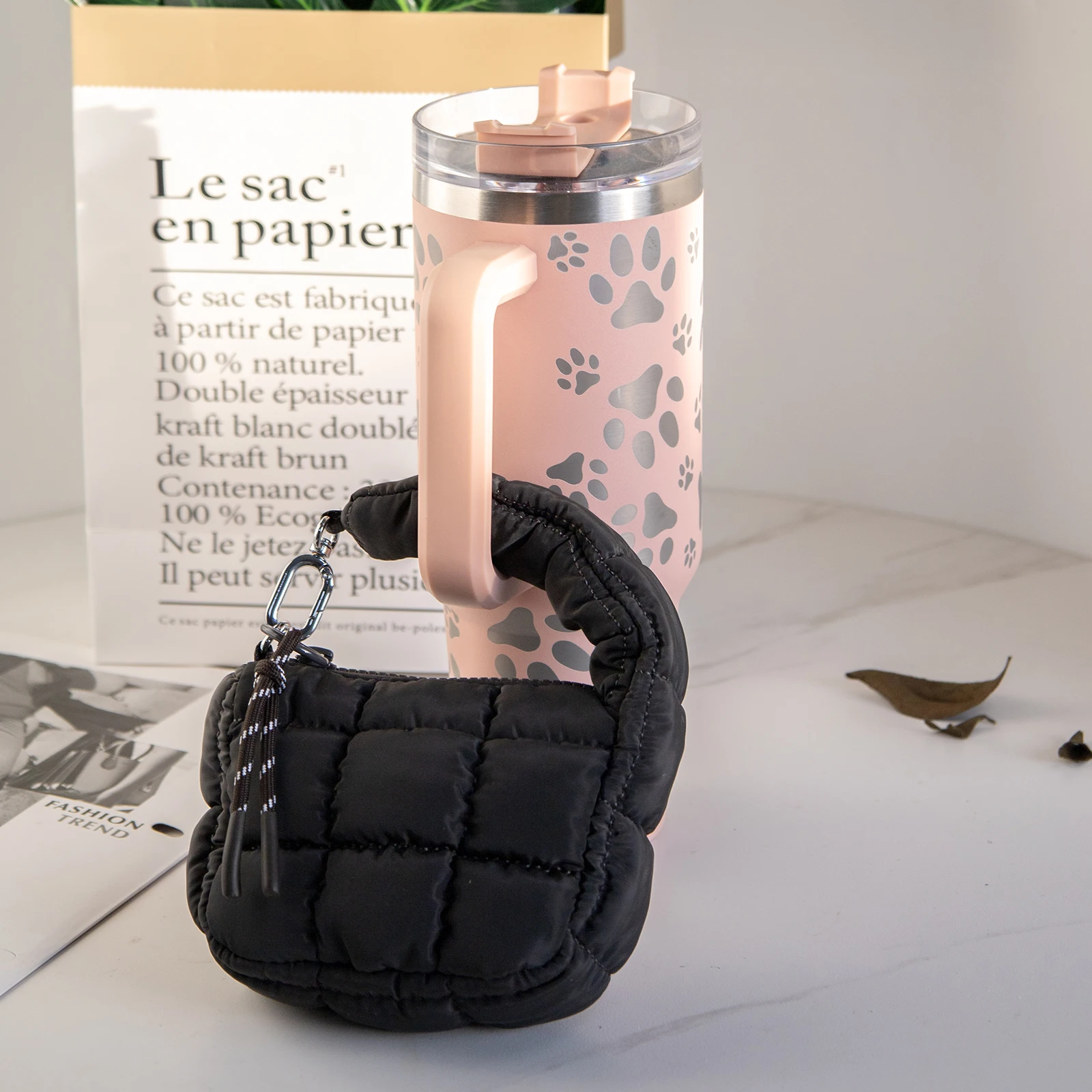 Mini Quilted Bag Puffer Wristlet Clutch Purse Nylon Padded Women\'s Handbags Evening Bag Charm Lipstick bag