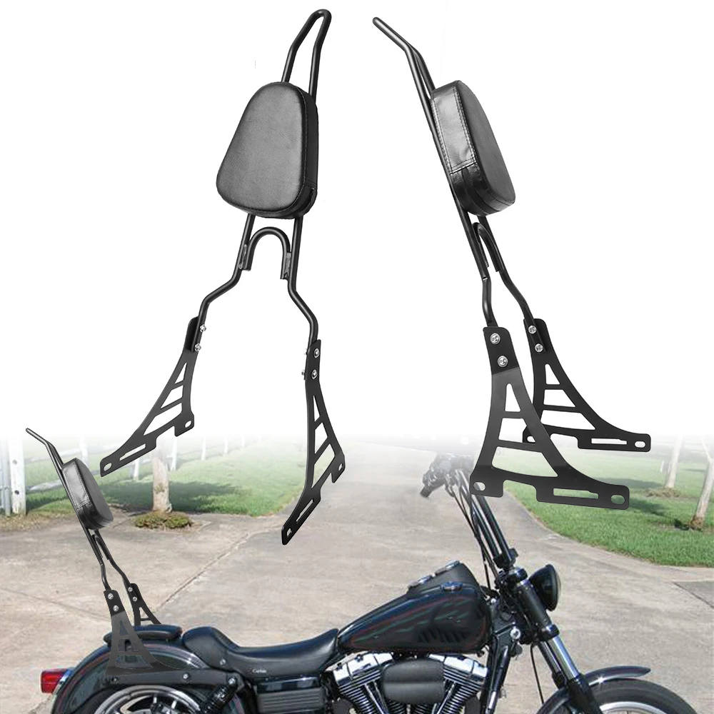 For Harley Sportster XL 883 1200 2004-2020 19 18 Motorcycle Black Rear Backrest Sissy Bar With Cushion Pad