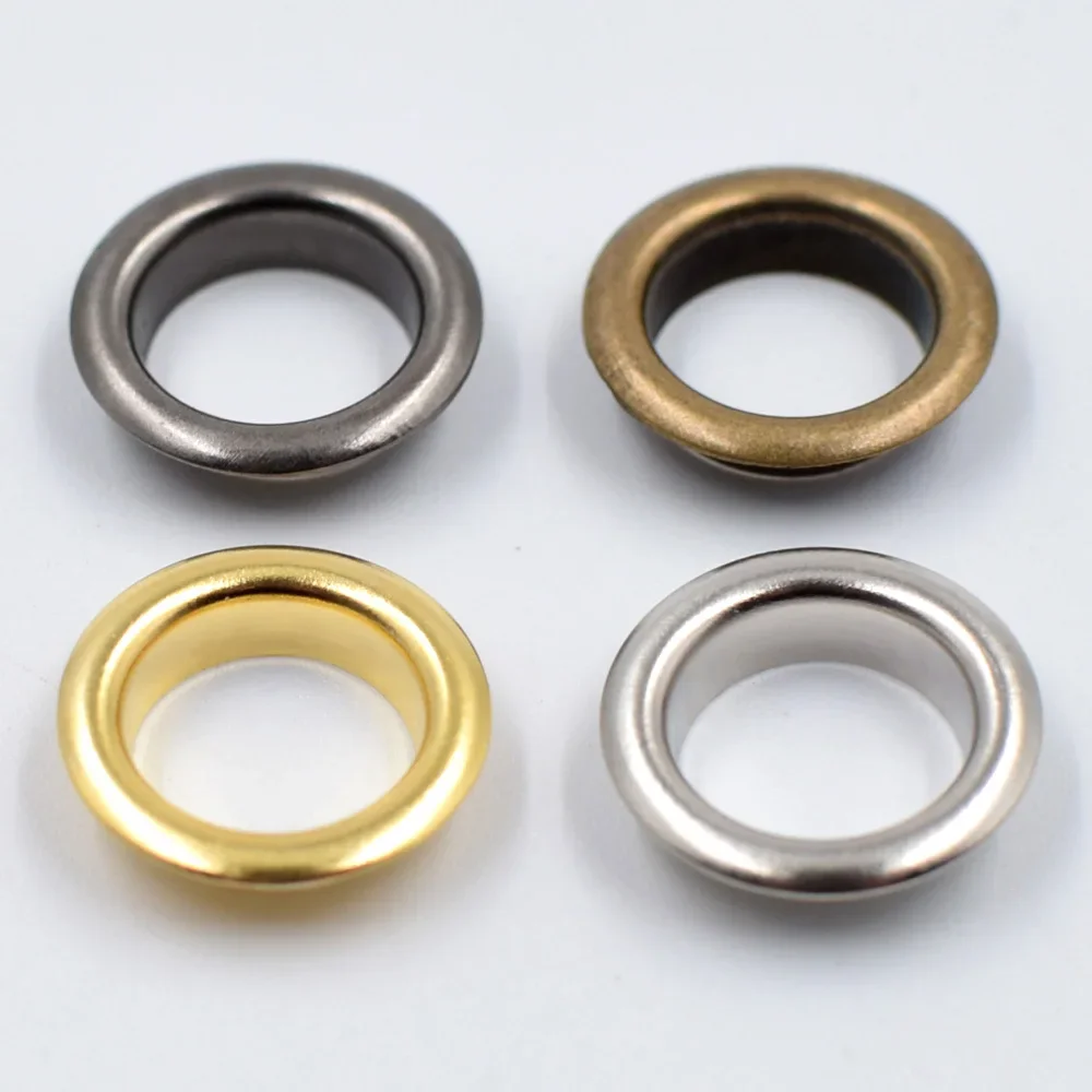 50 Sets Metal Brass Grommets Eyelets Clothing Scrapbooking for Leather Craft Belt Shoes Bag 3.5-12mm Grommet Round Eye Rings Hat