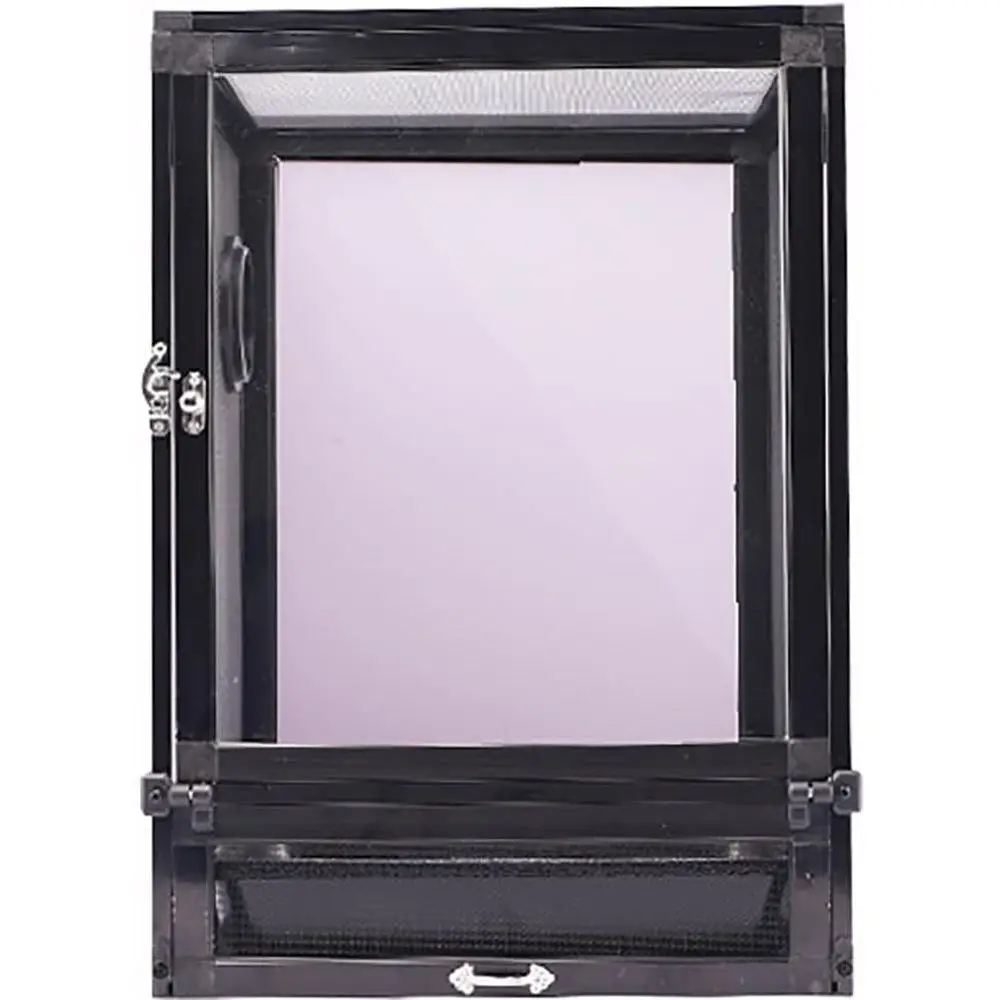 

PVC Tray Reptile Habitat for Growth, Lizard, Horned Frog, Snake, Chameleon - Alloy Terrarium with Acrylic Door