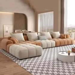 Modern Minimalist Living Room Sofas Nordic Luxury Living Room Modular Sofa Tofu Block Sofa Muebles Para El Hogar Home Furniture