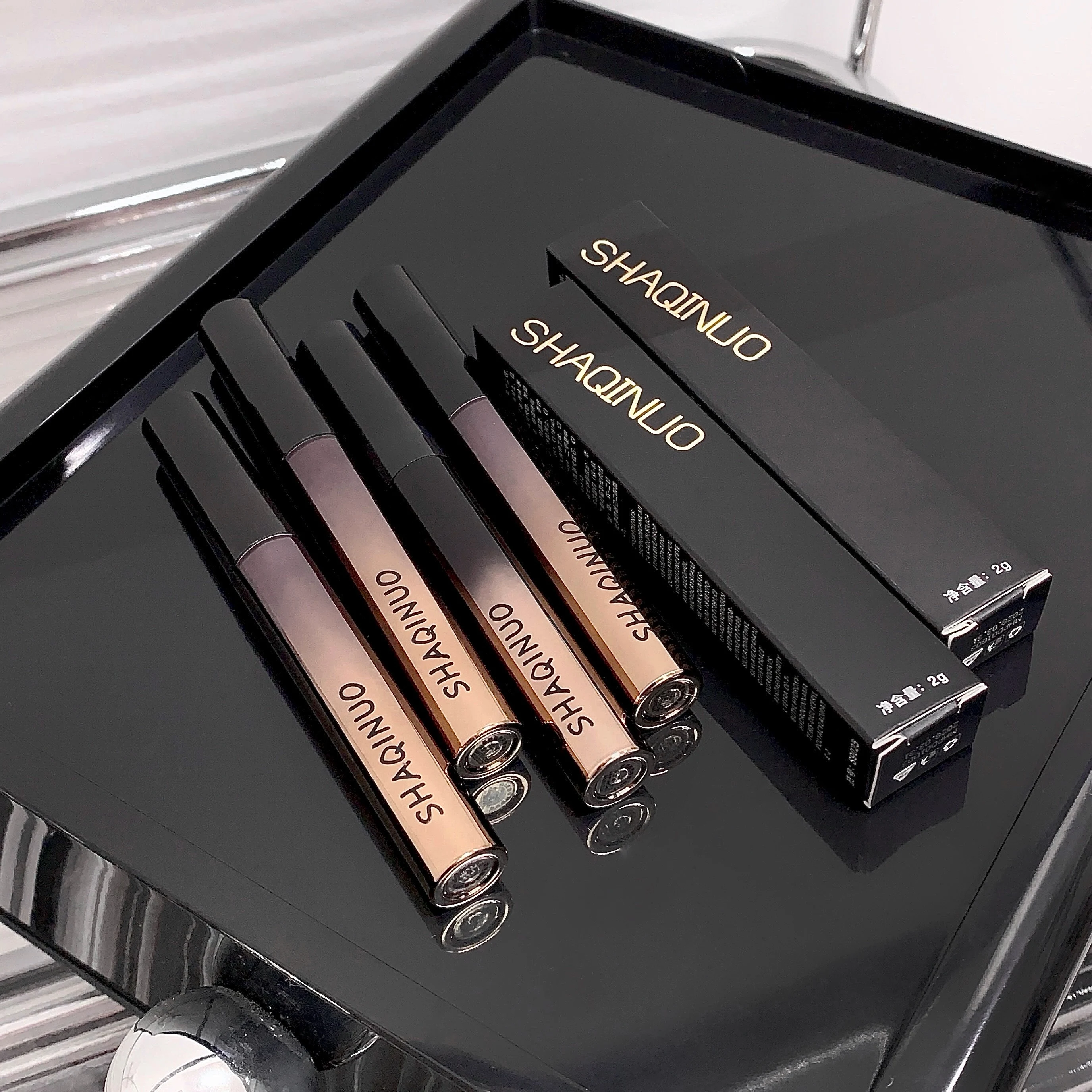 SHAQINUO Tinted Brow Gel, Long-Lasting Smudge-Proof Eyebrow with Rich Color, Defined Strands, Smooth & Three-Dimensional Finish