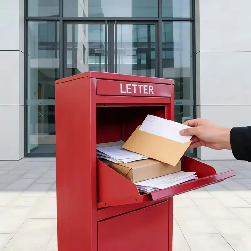 Outdoor express cabinet Household metal parcel delivery box Door letter mailbox Anti-theft receiving cabinet