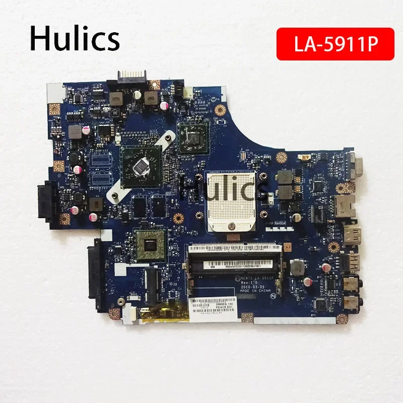 Hulics Used For Acer Aspire 5551G 5552 5552G Laptop Motherboard  LA-5911P MBWVE02001 MB.WVE02.001 DDR3 HD6470M